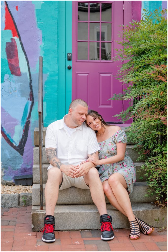 downtown marietta colorful walls photography location for couples