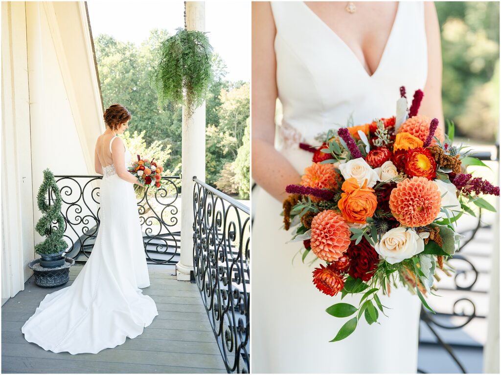 fall wedding flowers and bouquet