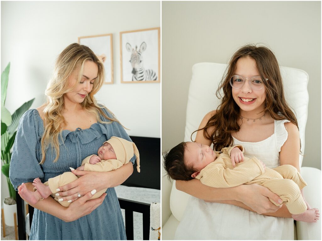 lifestyle newborn pictures with sibling