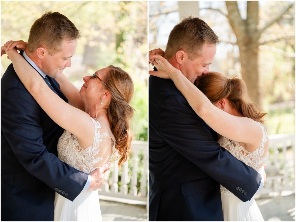 Bride and Groom first dance intimate moments at the Howard House of Atlanta wedding venue