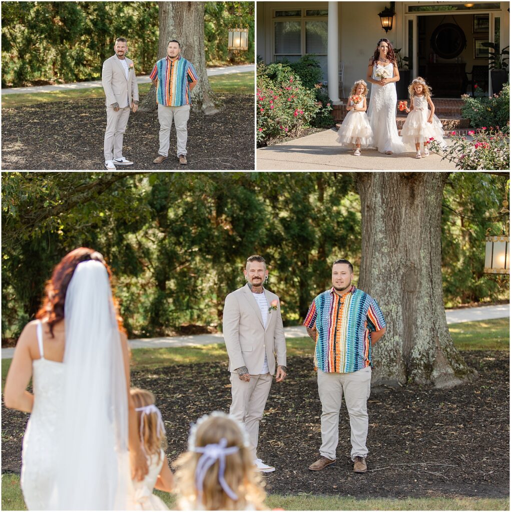 bride walking up the isle